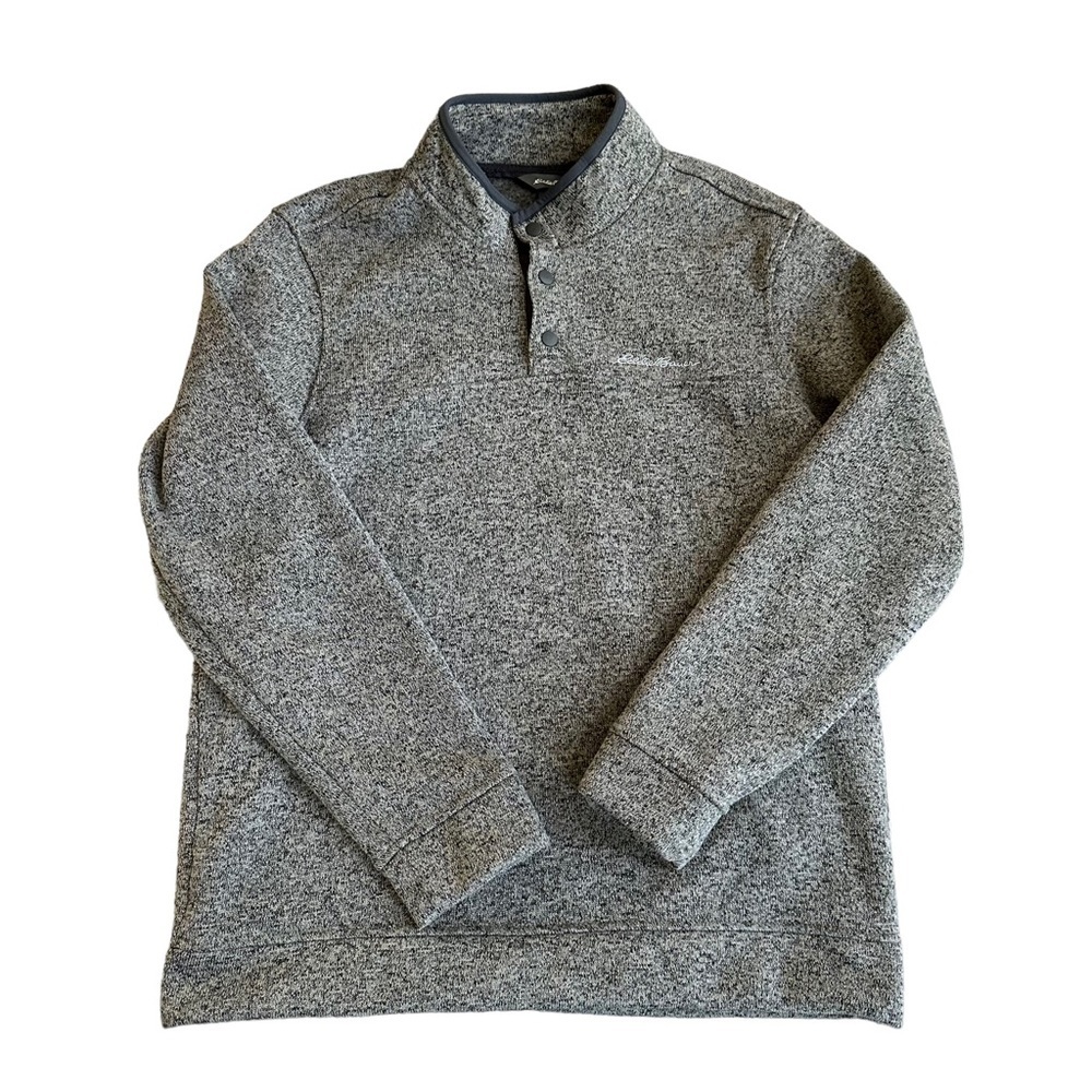 Eddie Bauer Men's Radiator Fleece Pullover 1/4 Snap Classic Fit Sweater Size: L - Picture 1 of 13